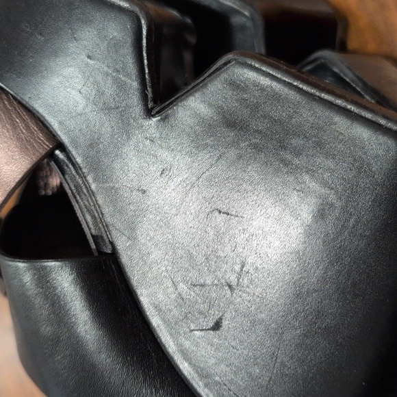 Robert Clergerie Darton Platform Wedge Mule Sandal 38.5 Runs Small - Picture 12 of 14